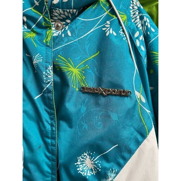 ZeroXposur Girls Hoodie Full zip up Insulated Track Ski Jacket Blue Sz 14 100% P - Picture 6 of 9